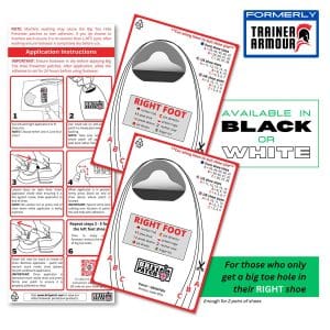 Right foot only - Big Toe Hole Preventer patches